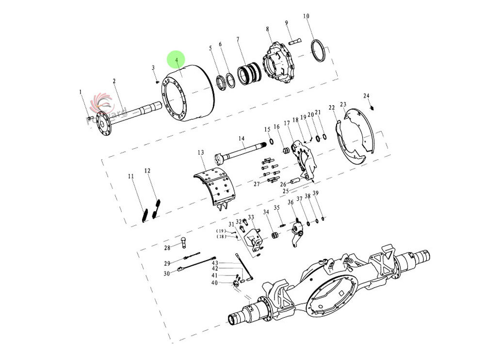 HD90129340412,Rear brake drum,济南向前汽车配件有限公司