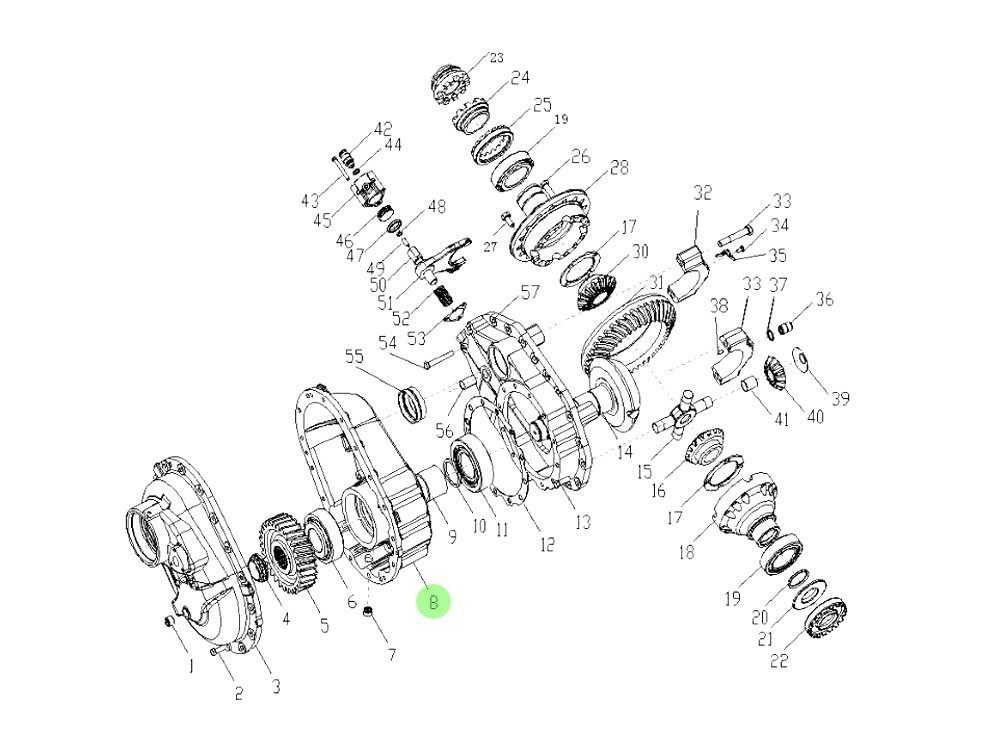 81.35601.0009 过桥箱,Overbridge box,济南向前汽车配件有限公司