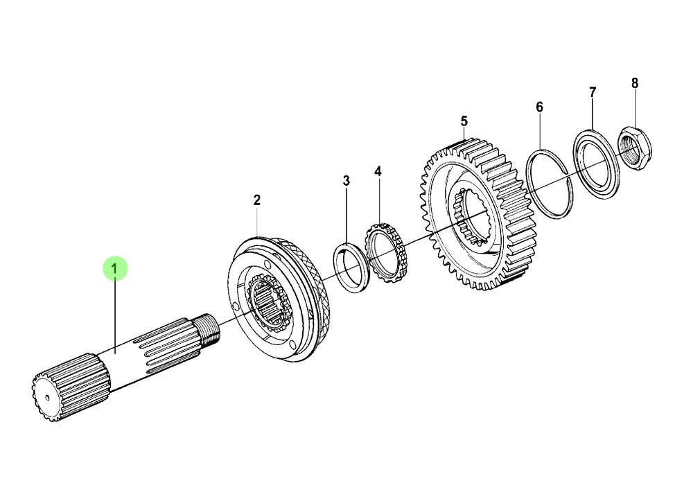 F99882 副箱主轴,Sub-box main shaft,济南向前汽车配件有限公司
