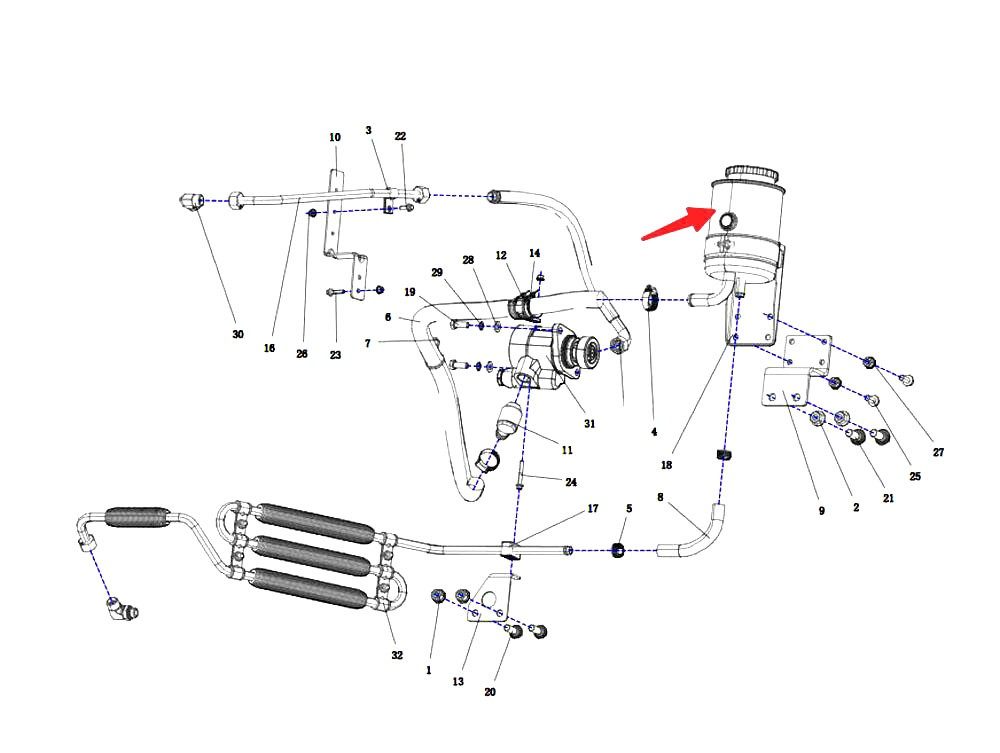 DZ9X189470088  转向油罐滤芯,Steering oil tank assembly,济南向前汽车配件有限公司