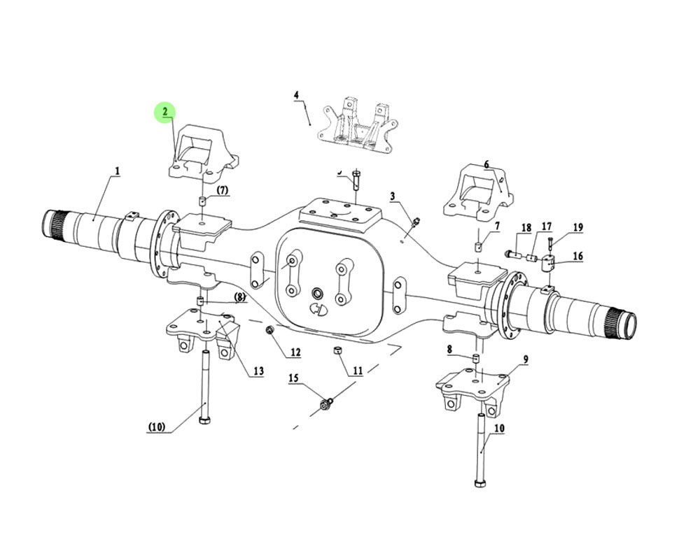 HD90149520029  后钢板弹簧左支架,Rear leaf spring left support bracket,济南向前汽车配件有限公司