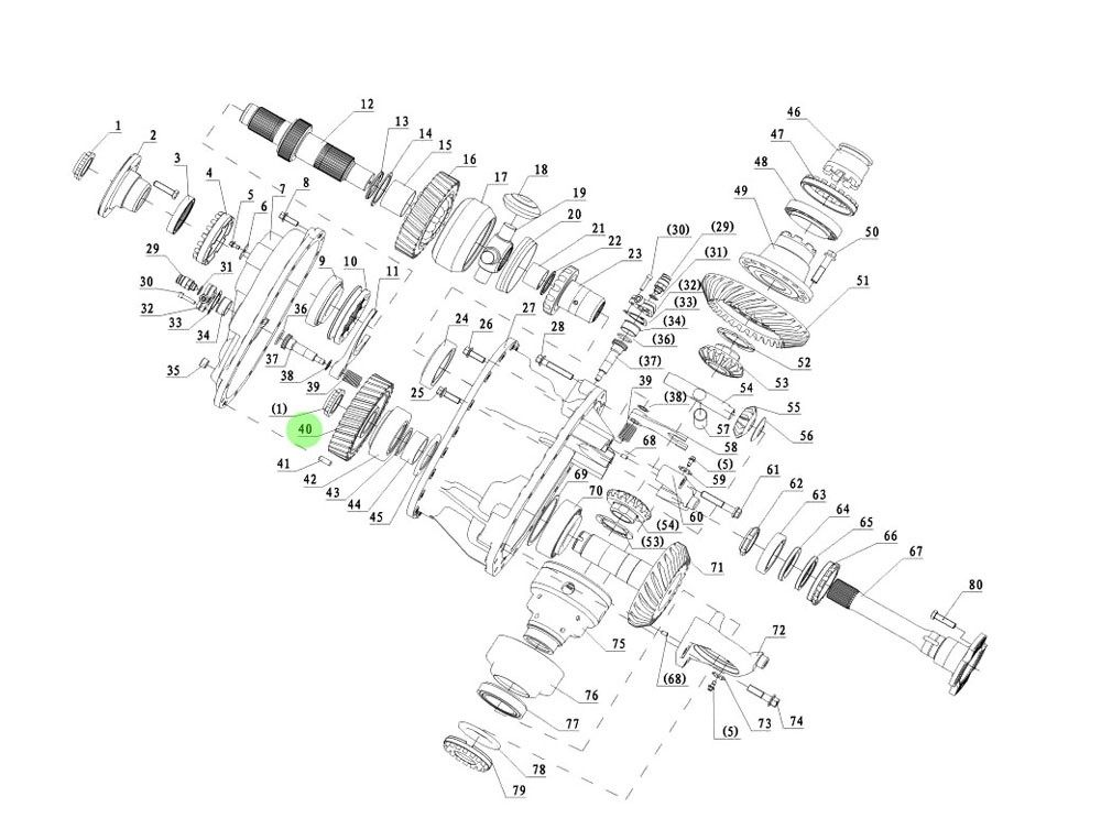 DZ90149320001  从动圆柱齿轮,Passive cylinder gear,济南向前汽车配件有限公司