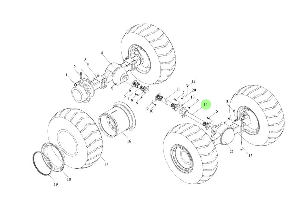 柳工 Liu Gong CLG856 行驶传动轴系统 41C0120 前传动轴总成 Передняя приводная ось/41C0120 前传动轴总成