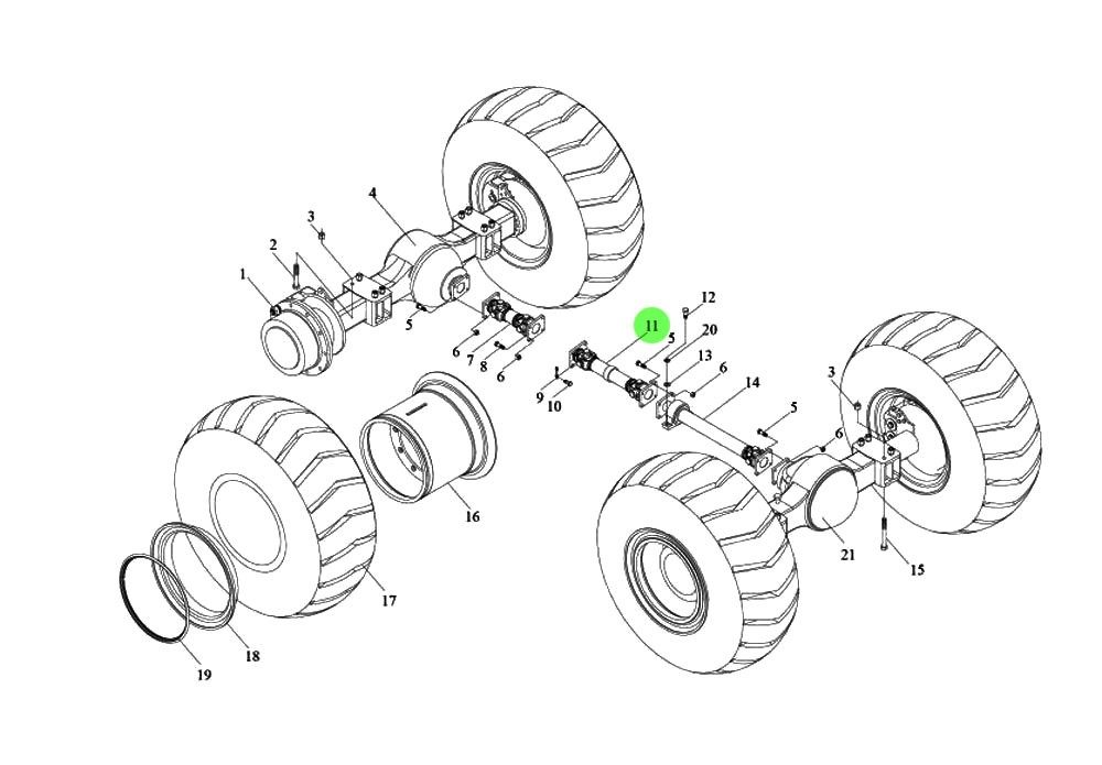 51C0061 中间传动轴,Intermediate transmission shaft,济南向前汽车配件有限公司
