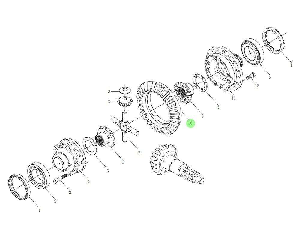 DZ9114420671 锥齿轮副,Bevel gear pair,济南向前汽车配件有限公司 DZ9114420671 锥齿轮副,Bevel gear pair,济南向前汽车配件有限公司