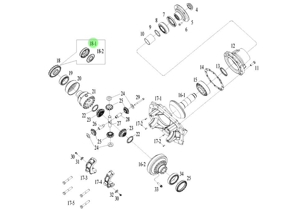 DZ9112320358 调整螺母(右）,Adjusting nut (right),济南向前汽车配件有限公司