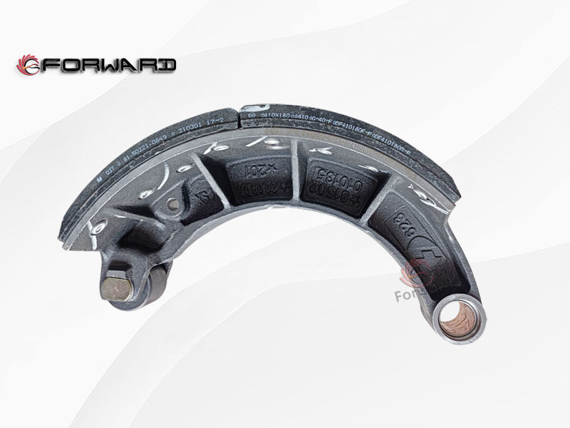 SHACMAN HANDE HDZ237 HD9T HD7.5T 行走转向驱动桥系统 HD90009440028 前制动蹄总成