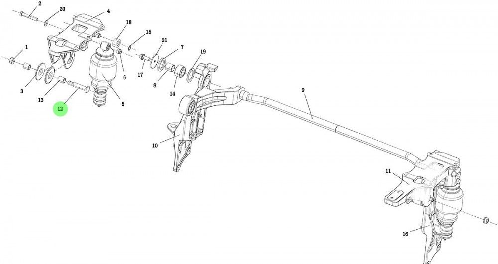 XQ15221431221 摇臂衬套销轴,Rocker arm bushing pin shaft,济南向前汽车配件有限公司