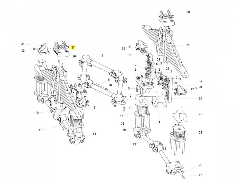 AZ992552000010  板簧压块,Spring compression block,济南向前汽车配件有限公司
