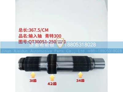 QT300S1-2502041,输入轴,济南希斯顿汽车配件有限公司