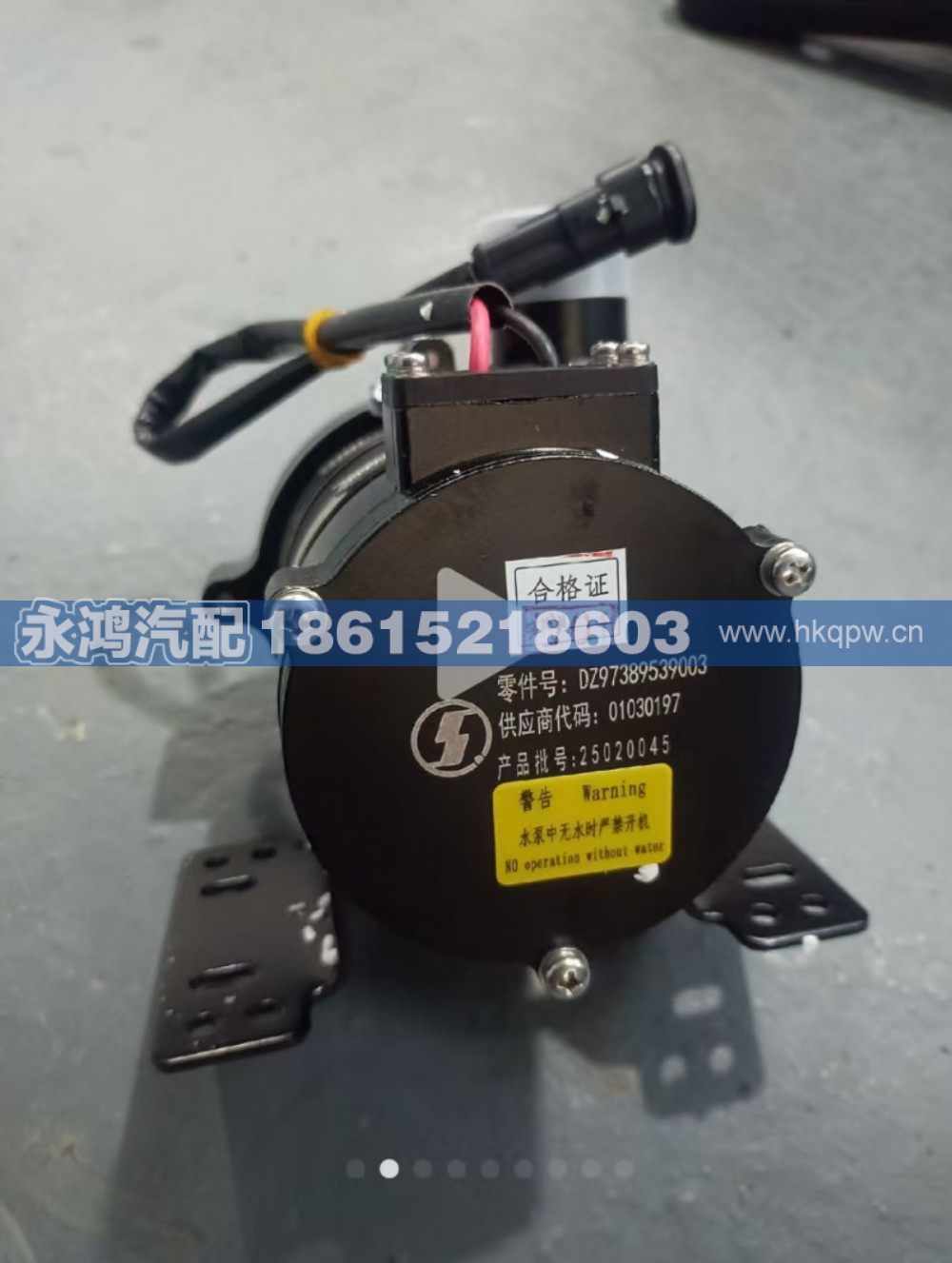 DZ97389539003電動(dòng)水泵/新能源德龍水泵/電動(dòng)車水泵/電子水泵/DZ97389539003