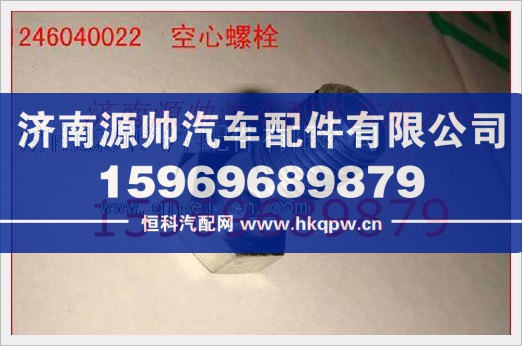 重汽发动机缸盖放气管空心螺栓VG1246040022/VG1246040022