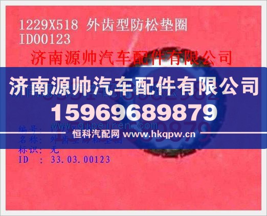 重汽豪沃锥齿垫片WG1229X518/WG1229X518