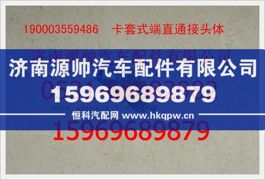 重汽豪沃卡套式端直通接头体190003559486/190003559486