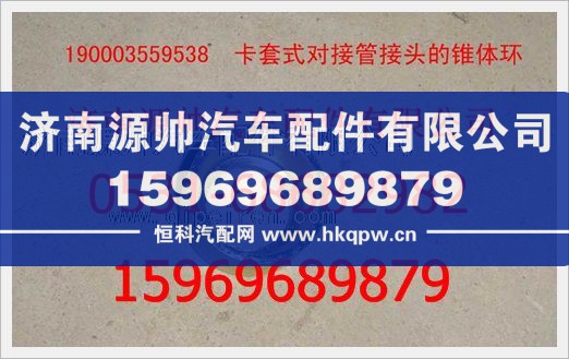 190003559538,重汽豪沃卡套式对接管接头的锥体环190003559538,济南源帅汽车配件有限公司