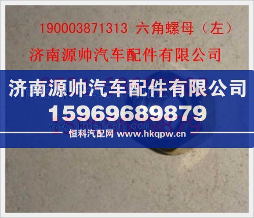 重汽豪沃六角螺母(左)190003871313图1