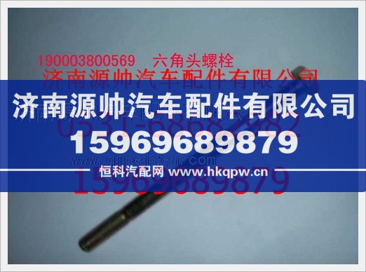 重汽豪沃六角头螺栓190003800569图1