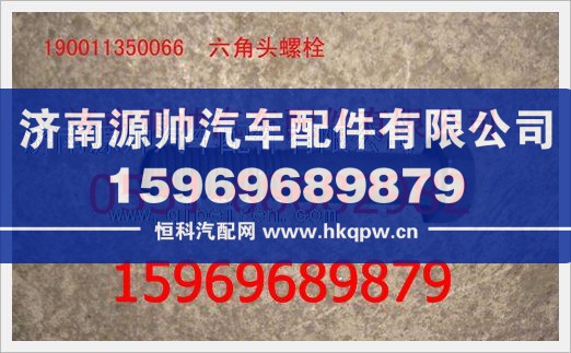 重汽豪沃六角头螺栓190011350066图1