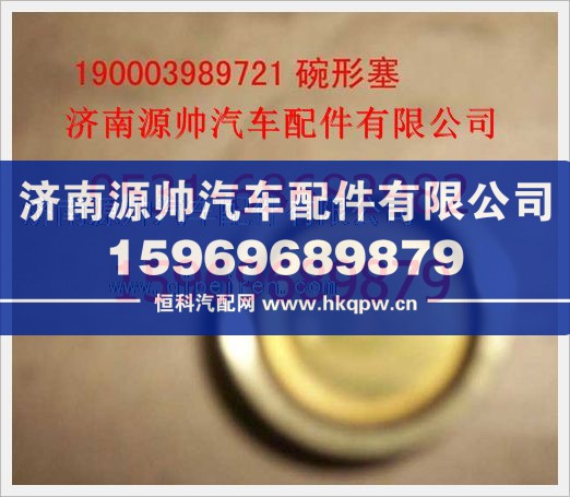 190003989721,重汽豪沃碗形塞片黄铜190003989721,济南源帅汽车配件有限公司