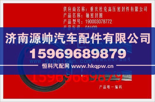 重汽豪沃主减速器油封190003078772/190003078772