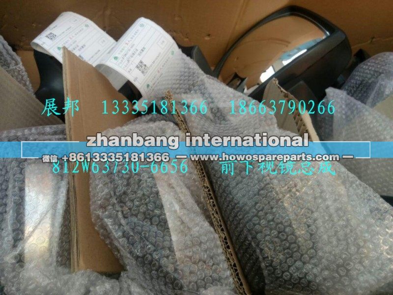 812W63730-6656,前下视镜总成,济南冠泽卡车配件营销中心