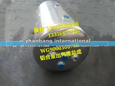 WG9000360780,铝合金储气筒总成Φ310/30+20L,济南冠泽卡车配件营销中心