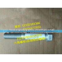 豪沃T7H 前钢板后六角头螺栓M24*2