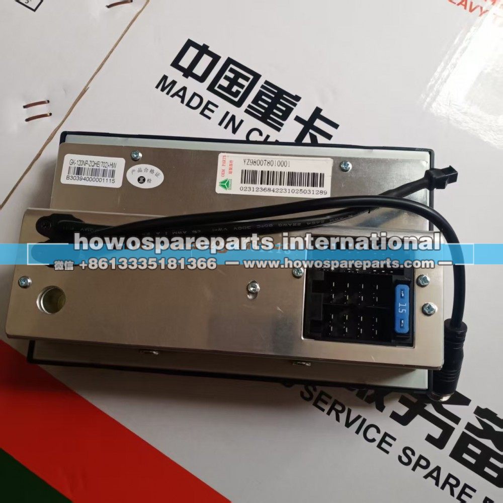 YZ980078010001,重汽豪沃T5G触摸屏MP5,济南冠泽卡车配件营销中心