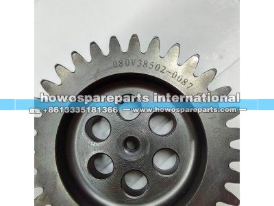 080V38502-0087,重汽曼发动机后取力驱动齿轮,济南冠泽卡车配件营销中心