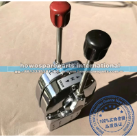 HOWO371 搅拌车用船用换挡器总成 日式双柄油门控制器
