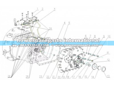 Q150B1030六角头螺栓 Q40310	弹簧垫圈 WG2222000001副轴端盖 WG2229000002副轴端盖衬垫图4