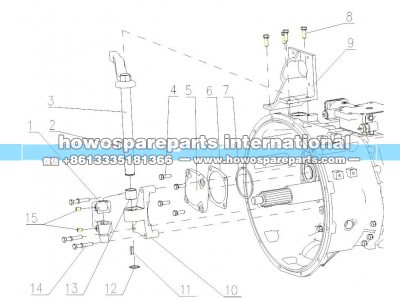 Q150B1030六角头螺栓 Q40310	弹簧垫圈 WG2222000001副轴端盖 WG2229000002副轴端盖衬垫图3