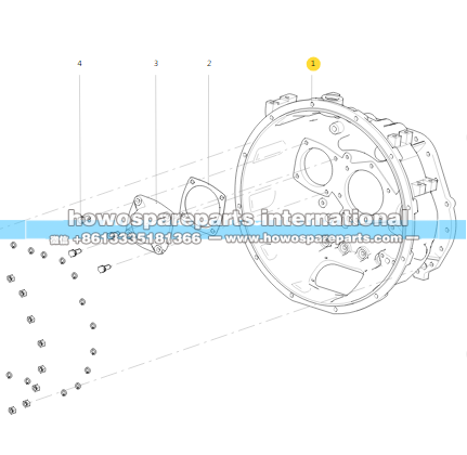 AZ2220000101,变速器前壳,济南冠泽卡车配件营销中心