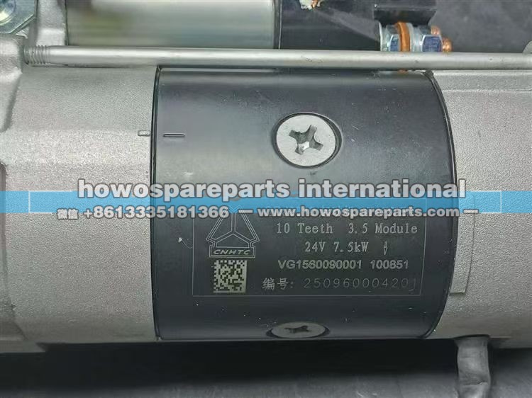 VG1560090001,豪沃371起动机QDJ2810豪沃380起动机总成,济南冠泽卡车配件营销中心