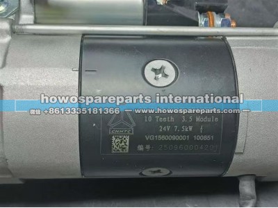 VG1560090001,豪沃371起动机QDJ2810豪沃380起动机总成,济南冠泽卡车配件营销中心