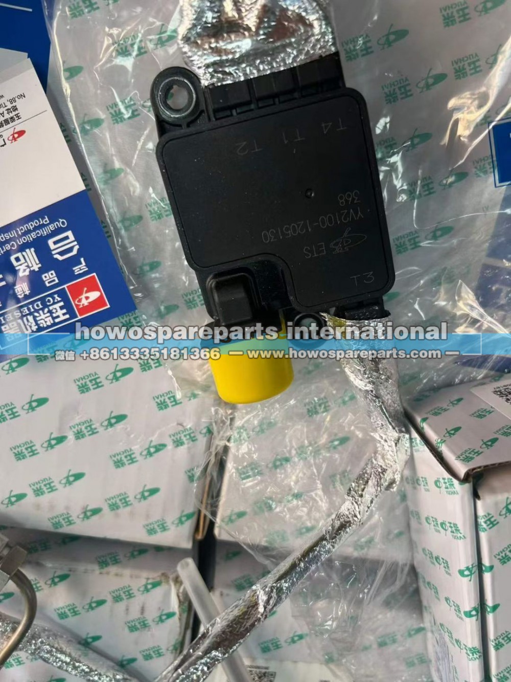 YV2100-1205130,玉柴发动机4线排温传感器 耐高温,济南冠泽卡车配件营销中心