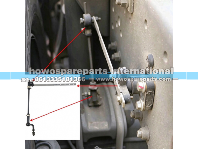 WG9925715114,重汽汕德卡豪沃T7空气悬挂ECAS气体弹簧减震高度控制阀拉摆杆,济南冠泽卡车配件营销中心