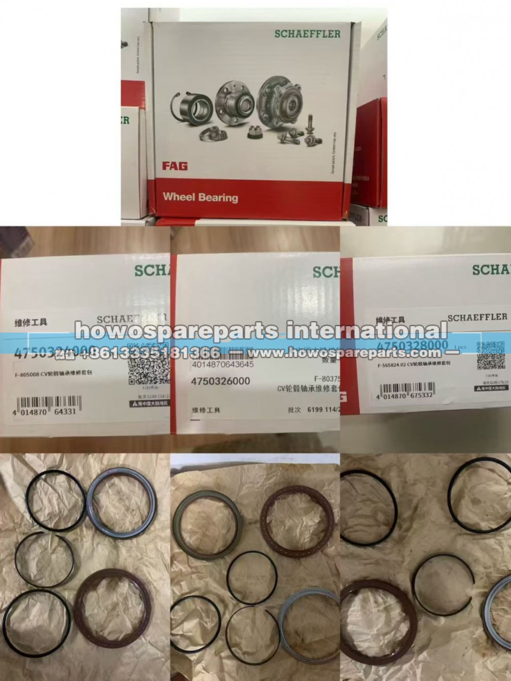 4750324000,CV轮毂轴承修理包 FAG维修工具,济南冠泽卡车配件营销中心