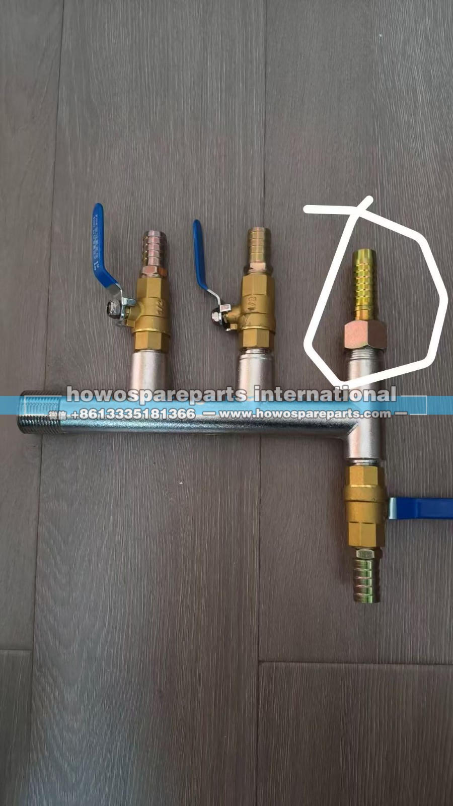 SANY6*4,SANY6*4搅拌车集料斗三一搅拌车分水器,济南冠泽卡车配件营销中心