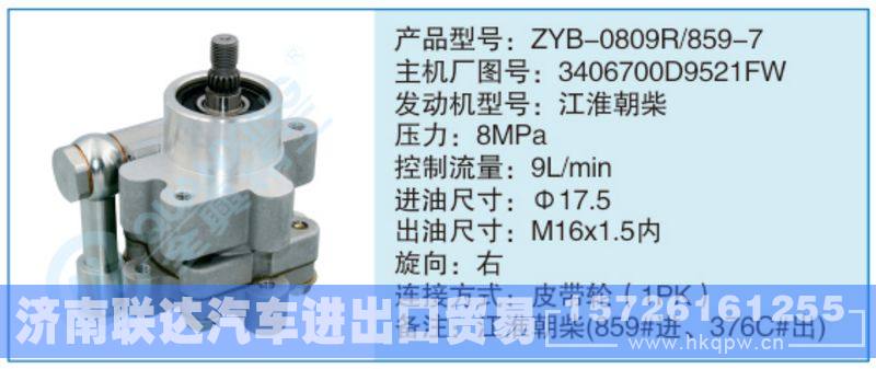 ZYB-0809R-859-7,3406700D9521FW小車轉(zhuǎn)向泵系列/ZYB-0809R-859-7,3406700D9521FW