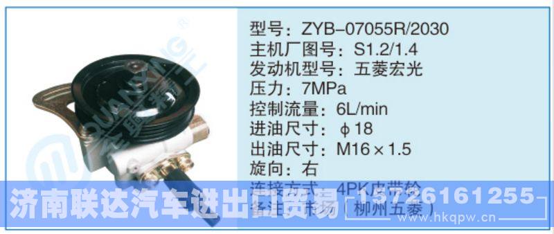 ZYB-07055R-2030,S1.2-1.4小車轉(zhuǎn)向泵系列/ZYB-07055R-2030,S1.2-1.4