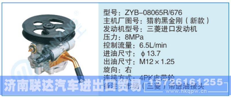 ZYB-08065R-676,獵豹黑金剛（新款)小車轉向泵系列/ZYB-08065R-676,獵豹黑金剛（新款)