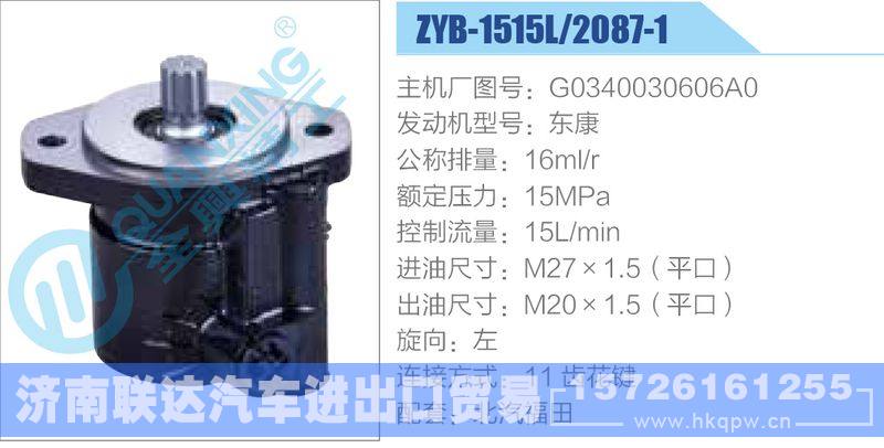 ZYB-1515L-2087-1,G0340030606A0,东康动力转向助力泵，叶片泵