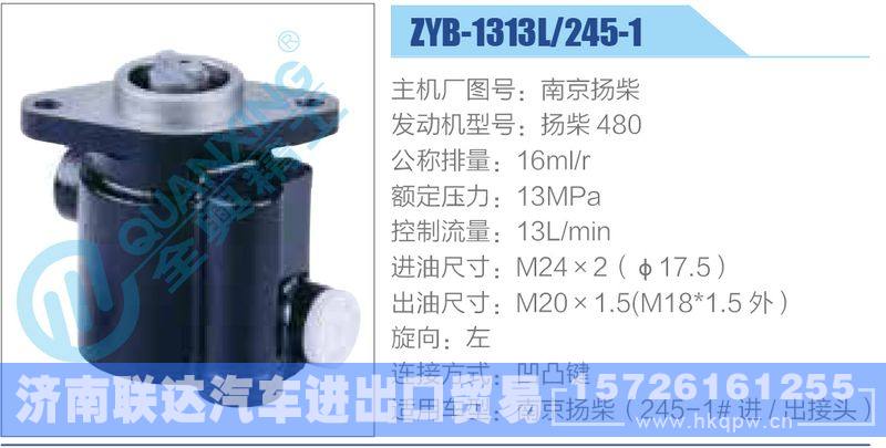ZYB-1313L-245-1，南京扬柴，扬柴480,,济南联达汽车进出口贸易有限公司