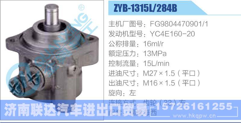 ZYB-1315L-284B，F(xiàn)G9804470901-1，YC4E160-20動力轉(zhuǎn)向助力泵，葉片泵/ZYB-1315L-284B，F(xiàn)G9804470901-1，YC4E160-20