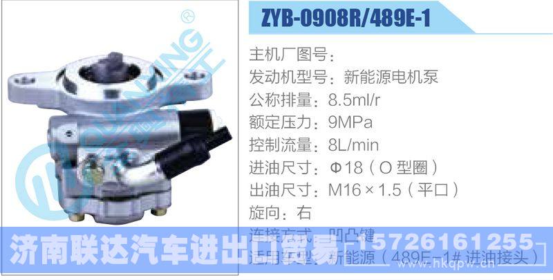 ZYB-0908R-489E-1，新能源电机泵,,济南联达汽车进出口贸易有限公司