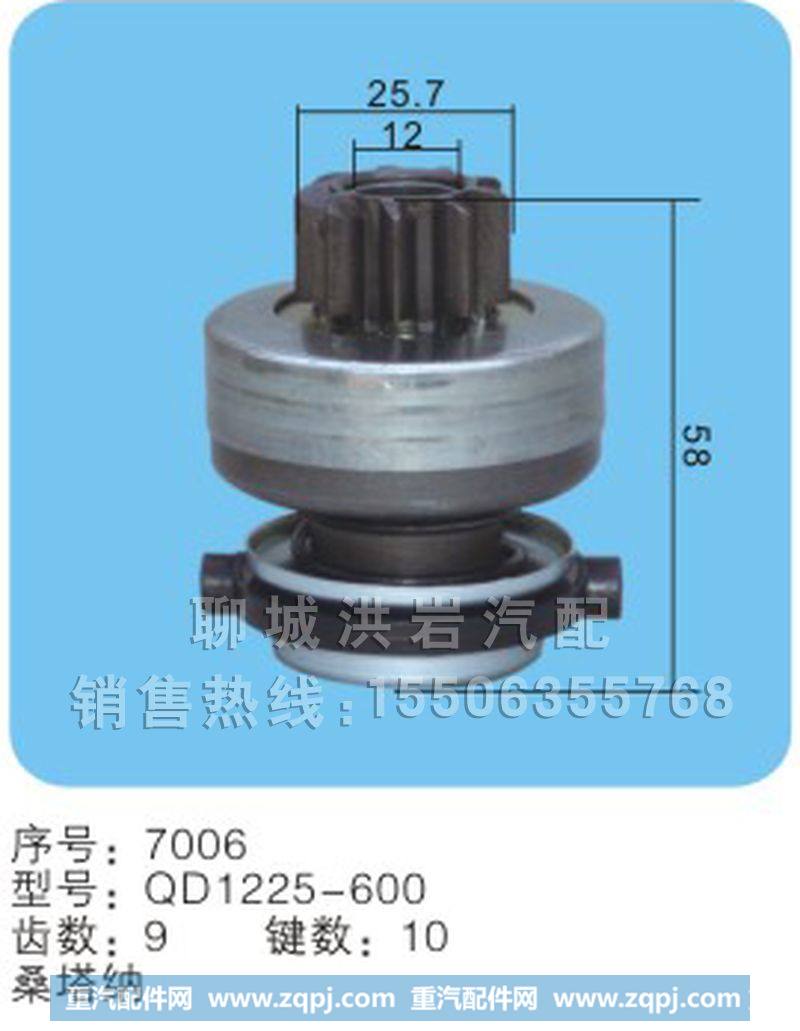 QD1225-600,马达齿轮,聊城市洪岩汽车电器有限公司