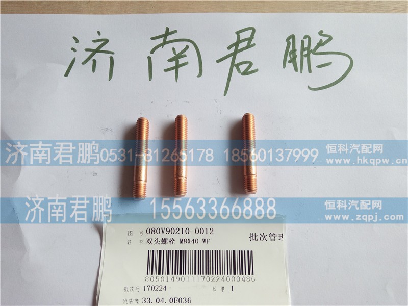 济南君鹏供应080V90210-0012双头螺栓