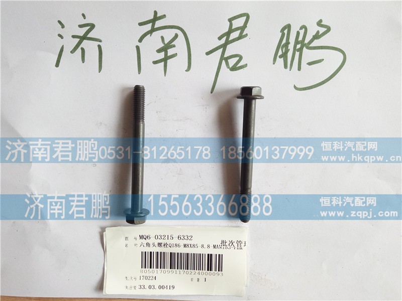 济南君鹏供应MQ6-03215-6332六角头螺栓
