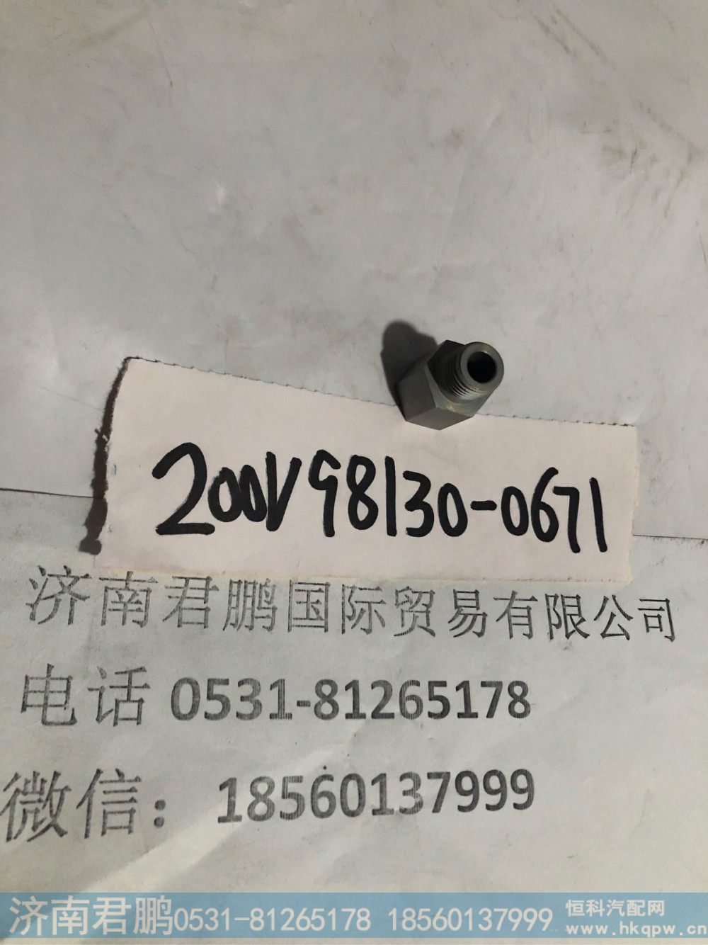 济南君鹏供应200V98130-0671旋入式接头